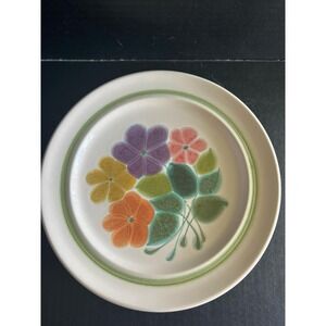 Set Of 4 Franciscan Floral Earthenware '70s MCM Dinner Plates